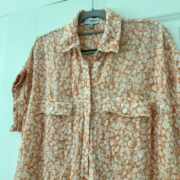 Lost + Wander Button Up Cover Up Dress M/L - Picture 2 of 3